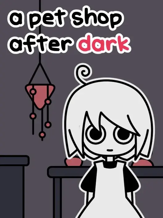 a pet shop after dark